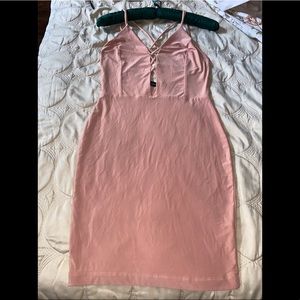 Sorella soft pink open back dress
